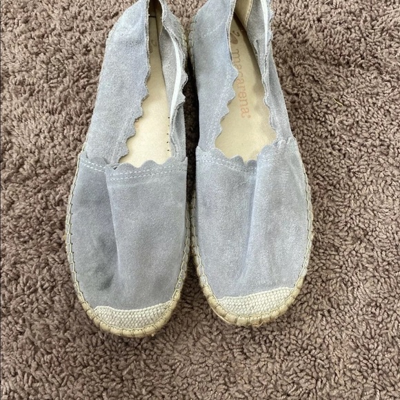 2 FOR $20 Macarena Elisa44 Scalloped FlatEspadrille Suede 40 - Picture 3 of 10